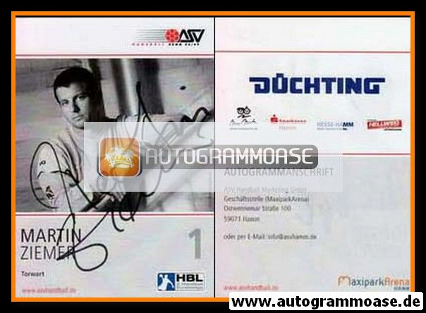 Autogramm Handball | ASV Hamm | 2008 | Martin ZIEMER