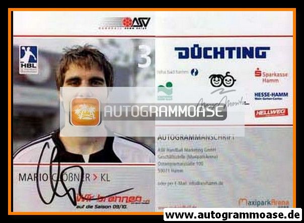 Autogramm Handball | ASV Hamm | 2009 | Mario CLÖSSNER