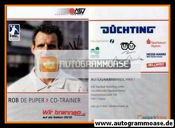 Autogramm Handball | ASV Hamm | 2009 | Rob DE PIJPER