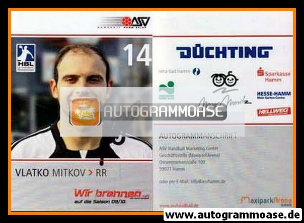 Autogramm Handball | ASV Hamm | 2009 | Vlatko MITKOV