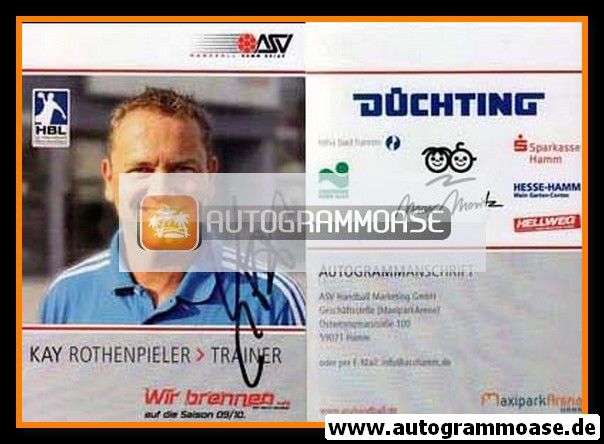 Autogramm Handball | ASV Hamm | 2009 | Kay ROTHENPIELER