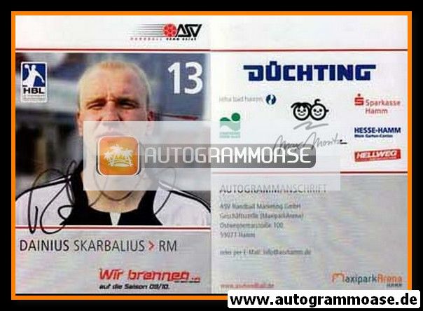 Autogramm Handball | ASV Hamm | 2009 | Dainius SKARBALIUS