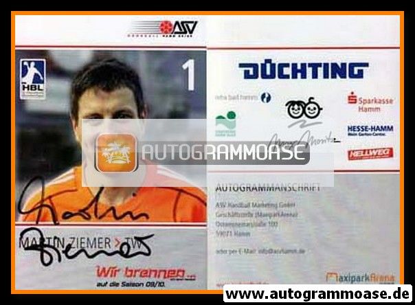 Autogramm Handball | ASV Hamm | 2009 | Martin ZIEMER