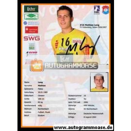 Autogramm Handball | TV Hüttenberg | 2006 | Mathias LANG