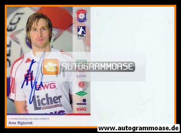 Autogramm Handball | TV Hüttenberg | 2008 | Arne RIGTERINK