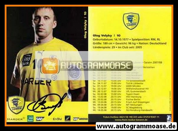 Autogramm Handball | Rhein-Neckar Löwen | 2007 | Oleg VELYKY