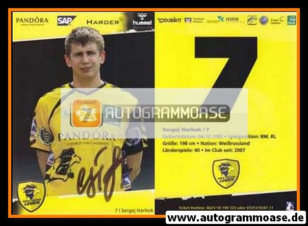 Autogramm Handball | Rhein-Neckar Löwen | 2008 | Sergej HARBOK