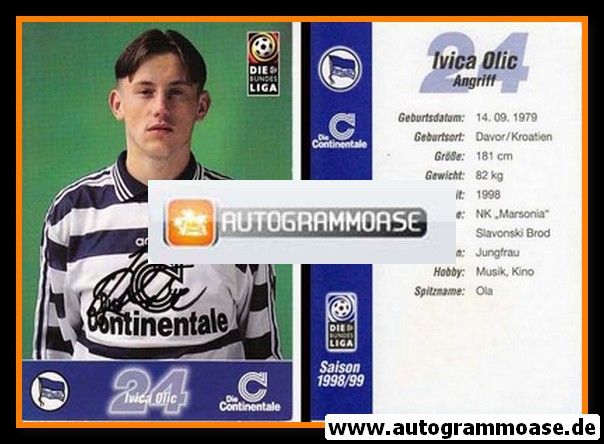 Autogramm Fussball | Hertha BSC Berlin | 1998 | Ivica OLIC