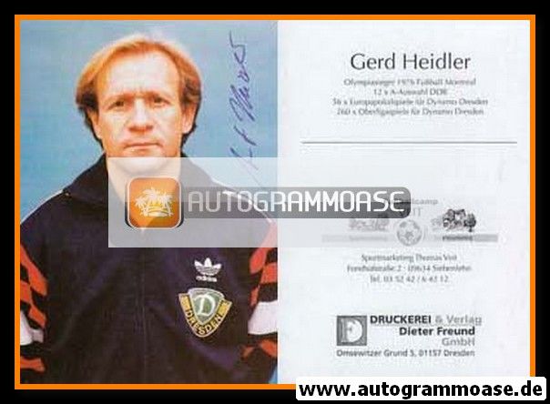 Autogramm Fussball | Dynamo Dresden | 2000er | Gerd HEIDLER (Veit)