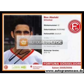 Autogramm Fussball | Fortuna Düsseldorf | 2005 | Ben ABELSKI