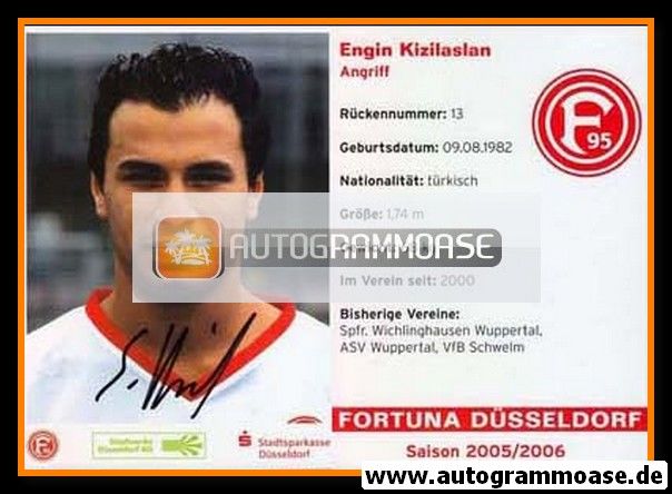 Autogramm Fussball | Fortuna Düsseldorf | 2005 | Engin KIZILASLAN