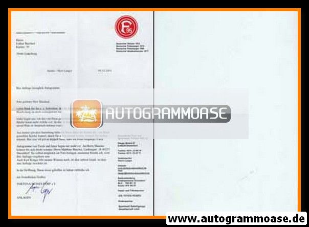 Originalbrief Fortuna Düsseldorf | 2001 Archiv