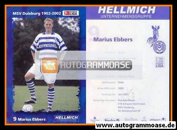 AK Fussball | MSV Duisburg | 2002 | Marius EBBERS