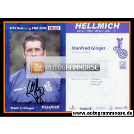 Autogramm Fussball | MSV Duisburg | 2002 | Manfred GLOGER