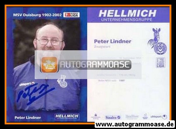 Autogramm Fussball | MSV Duisburg | 2002 | Peter LINDNER
