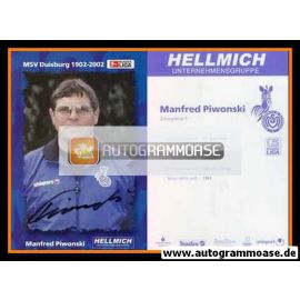 Autogramm Fussball | MSV Duisburg | 2002 | Manfred PIWONSKI