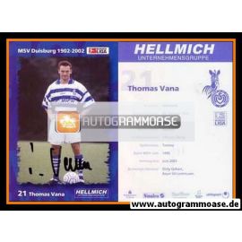 Autogramm Fussball | MSV Duisburg | 2002 | Thomas VANA