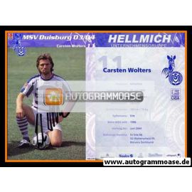 Autogramm Fussball | MSV Duisburg | 2003 | Carsten WOLTERS