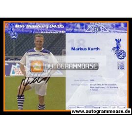 Autogramm Fussball | MSV Duisburg | 2004 | Markus KURTH