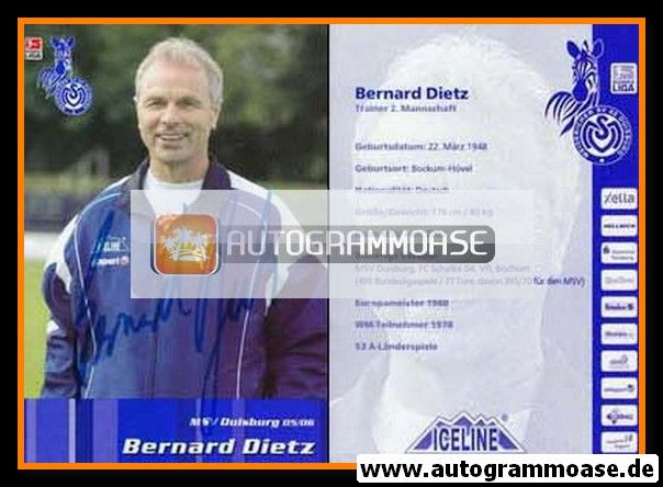 Autogramm Fussball | MSV Duisburg | 2005 | Bernard DIETZ 
