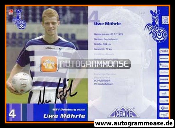 Autogramm Fussball | MSV Duisburg | 2005 | Uwe MÖHRLE