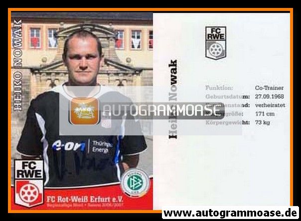Autogramm Fussball | FC Rot-Weiss Erfurt | 2006 | Heiko NOWAK