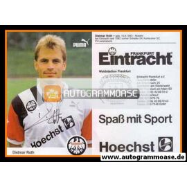 Autogramm Fussball | Eintracht Frankfurt | 1990 | Dietmar ROTH