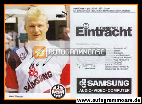 Autogramm Fussball | Eintracht Frankfurt | 1991 | Axel KRUSE