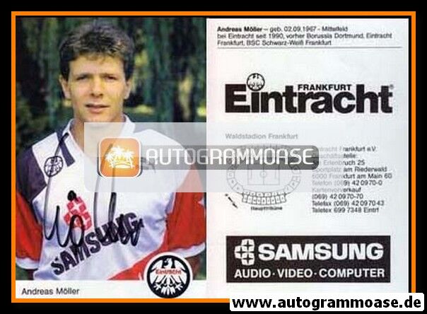 Autogramm Fussball | Eintracht Frankfurt | 1991 | Andreas MÖLLER 