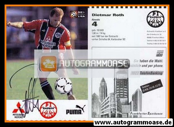 Autogramm Fussball | Eintracht Frankfurt | 1996 | Dietmar ROTH