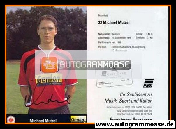Autogramm Fussball | Eintracht Frankfurt | 2000 | Michael MUTZEL