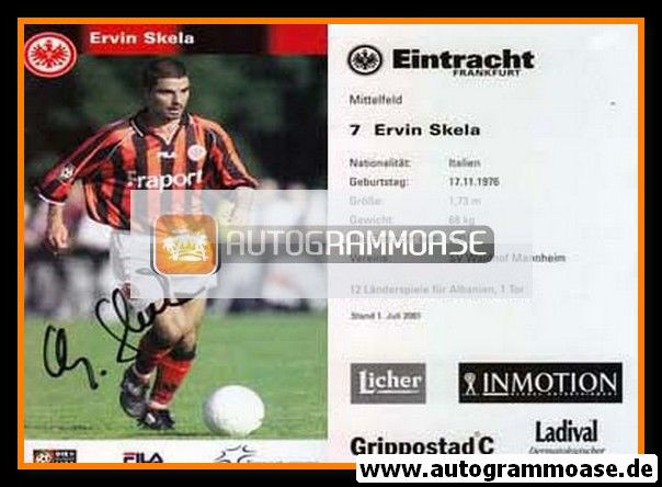 Autogramm Fussball | Eintracht Frankfurt | 2001 | Ervin SKELA