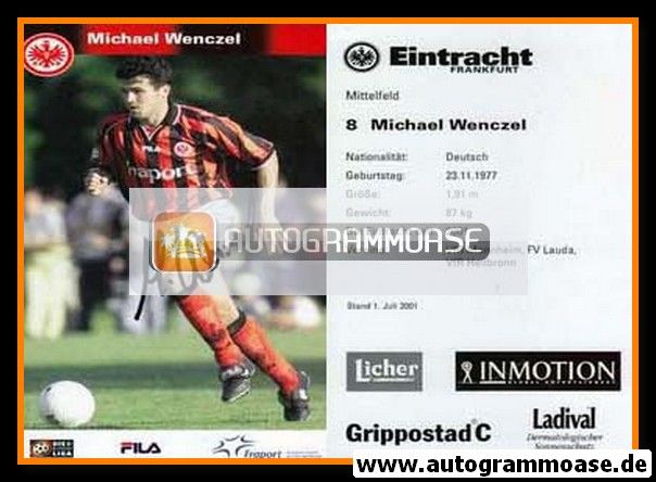 Autogramm Fussball | Eintracht Frankfurt | 2001 | Michael WENCZEL