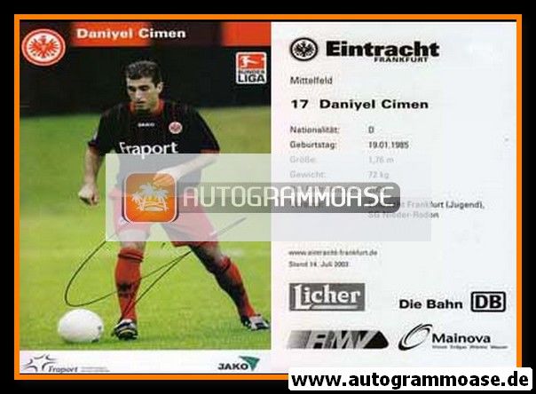 Autogramm Fussball | Eintracht Frankfurt | 2003 | Daniyel CIMEN