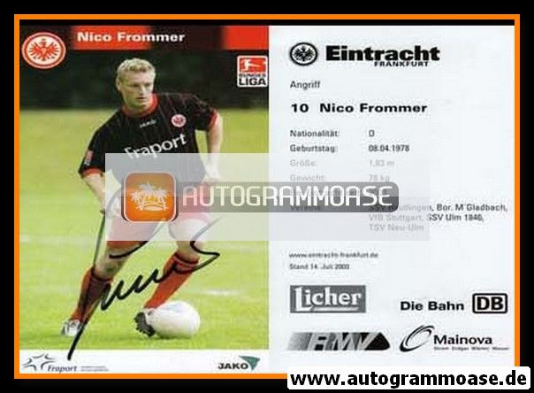 Autogramm Fussball | Eintracht Frankfurt | 2003 | Nico FROMMER