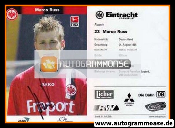 Autogramm Fussball | Eintracht Frankfurt | 2005 | Marco RUSS