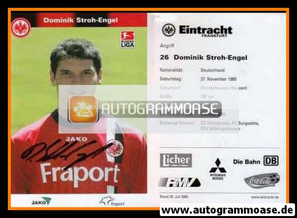 Autogramm Fussball | Eintracht Frankfurt | 2005 | Dominik STROH-ENGEL