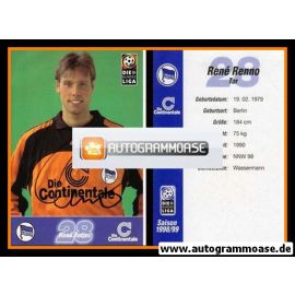 Autogramm Fussball | Hertha BSC Berlin | 1998 | Rene RENNO