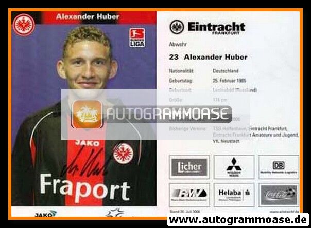 Autogramm Fussball | Eintracht Frankfurt | 2006 | Alexander HUBER