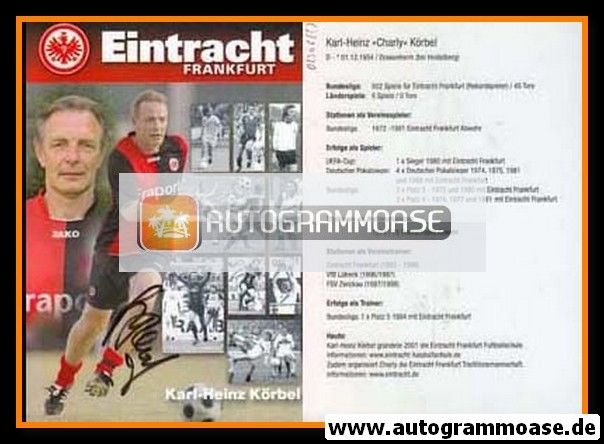 Autogramm Fussball | Eintracht Frankfurt | 2010er | Karl-Heinz KÖRBEL (Jako Spielszene)
