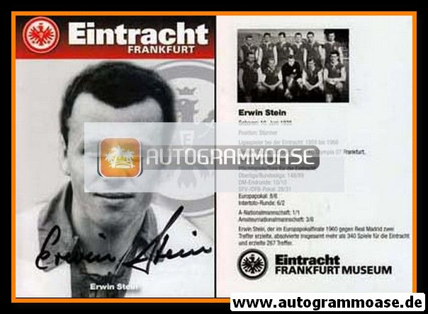 Autogramm Fussball | Eintracht Frankfurt | 1960er Retro | Erwin STEIN (Museum)