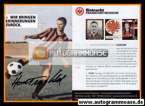 Autogramm Fussball | Eintracht Frankfurt | 1960er Retro | Horst TRIMHOLD (Museum)