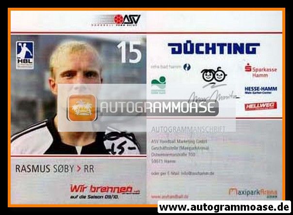 Autogramm Handball | ASV Hamm | 2009 | Rasmus SOBY