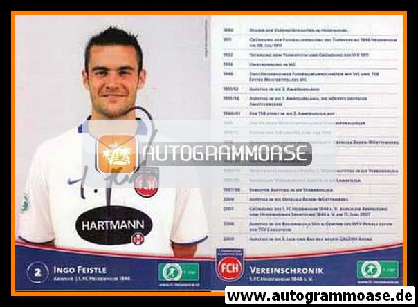 Autogramm Fussball | 1. FC Heidenheim 1846 | 2009 | Ingo FEISTLE