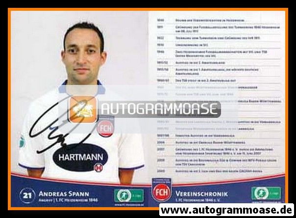 Autogramm Fussball | 1. FC Heidenheim 1846 | 2009 | Andreas SPANN