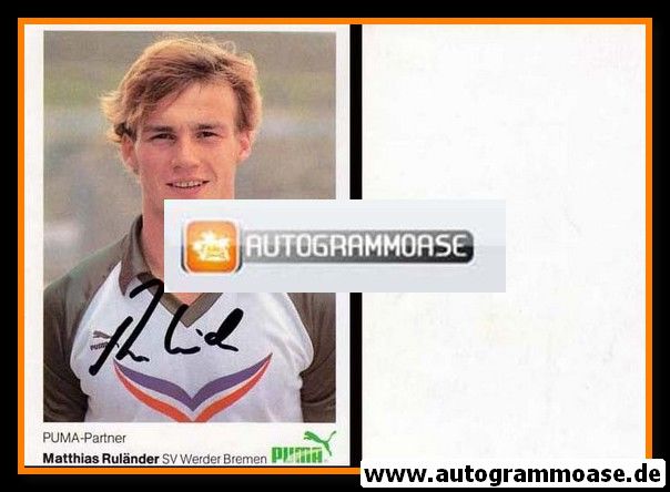 Autogramm Fussball | SV Werder Bremen | 1984 | Matthias RULÄNDER