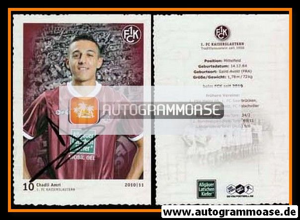 Autogramm Fussball | 1. FC Kaiserslautern | 2010 | Chadli AMRI