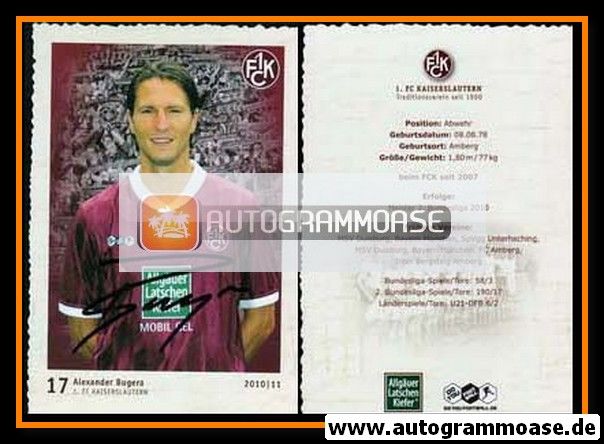 Autogramm Fussball | 1. FC Kaiserslautern | 2010 | Alexander BUGERA