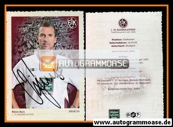 Autogramm Fussball | 1. FC Kaiserslautern | 2010 | Marco KURZ
