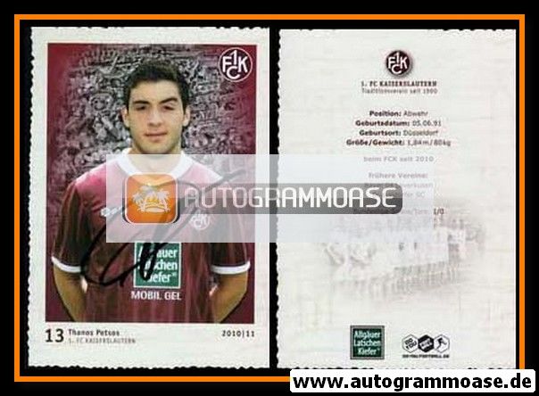 Autogramm Fussball | 1. FC Kaiserslautern | 2010 | Thanos PETSOS